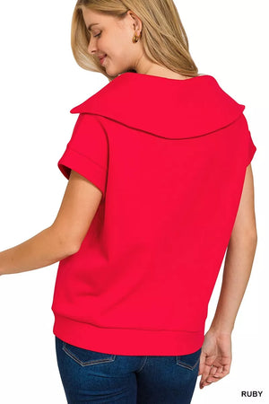 Zenana Scuba Half Zip Top - Farnelli