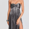 Split Sweetheart Neck Tube Maxi Dress - Gray