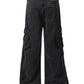 Men's Cargo Wide Leg Jeans with Multiple Pockets - Farnelli
