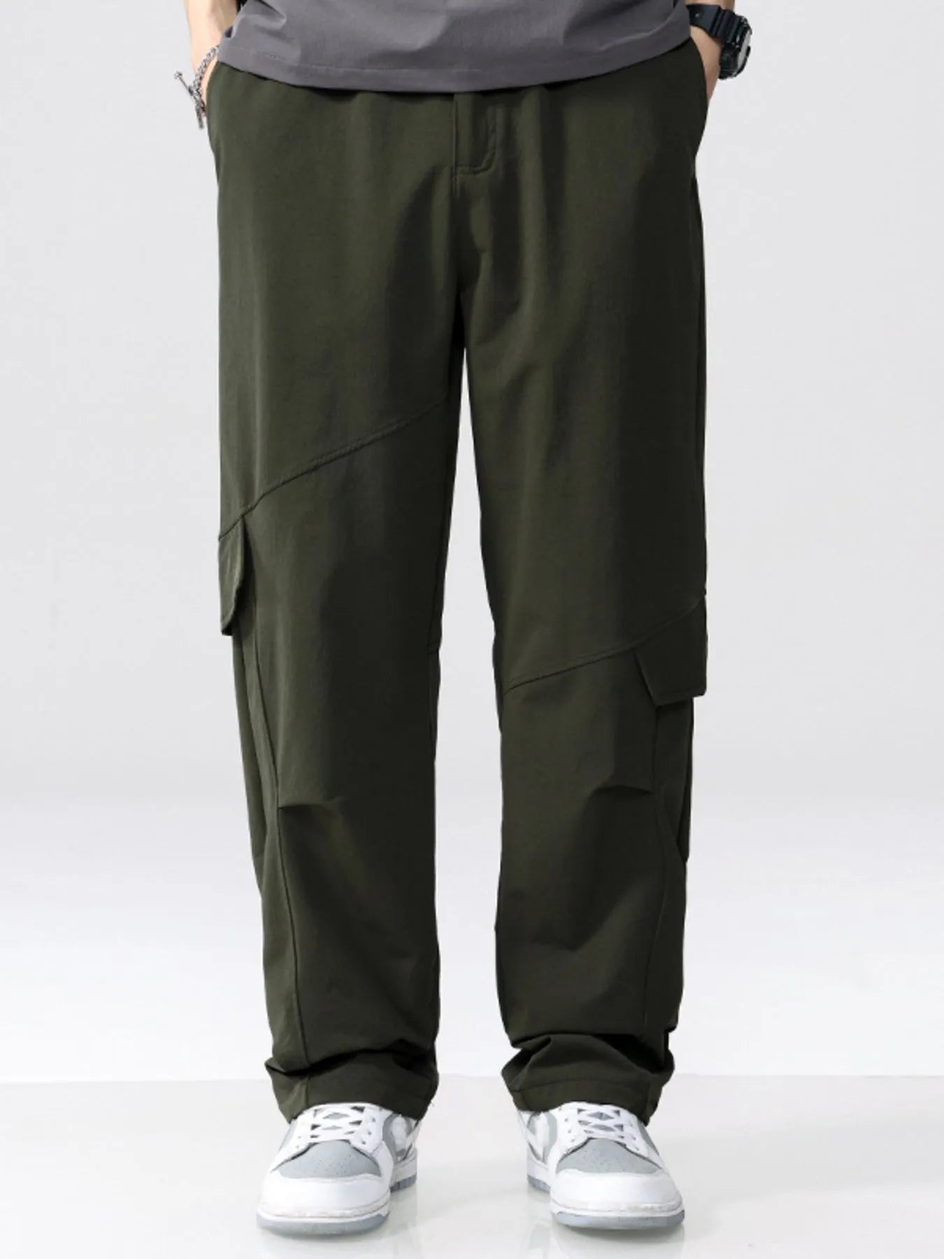 Men's Plus Size Straight Leg Cargo Combat Pants - Farnelli
