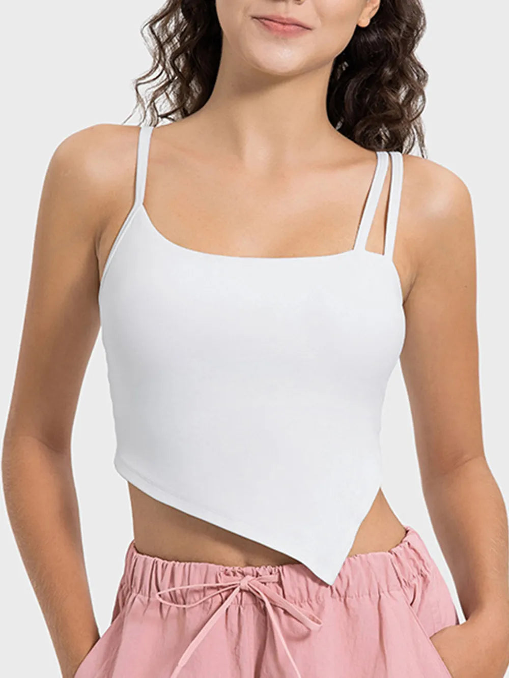 Millennia Slit Asymmetrical Neck Active Cami - Farnelli