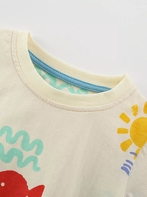 Children's Fish Short Sleeve Tee and Shorts Set - Farnelli