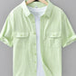 Men's Plus Size Button Up Short Sleeve Shirt - Farnelli