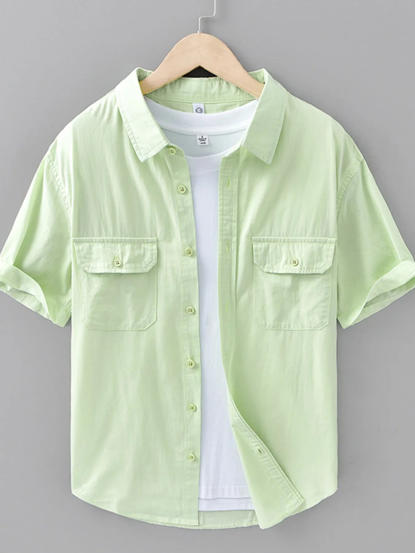 Men's Plus Size Button Up Short Sleeve Shirt - Farnelli
