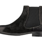 TOTO - K92081 - 3 Inches Taller (Nubuck Black) - Chelsea Ankle Boots