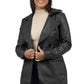 Whet Blu NYC Emma women's lambskin leather trench coat, front view