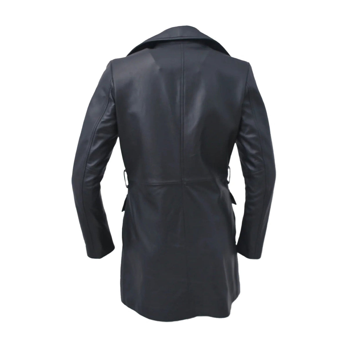 Whet Blu NYC Emma women's lambskin leather trench coat, back view
