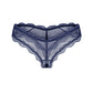Obsessive Nightly Blue Sheer Crotchless Thong Panty
