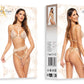 Beauty Night Noemi Strappy Triangle Bra & Crotchless String Garter Belt