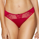 Semi Sheer Thong Panty Gorteks Pamela Red-0