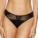 Gorteks Pamela Black Semi Sheer Bikini Panty-0