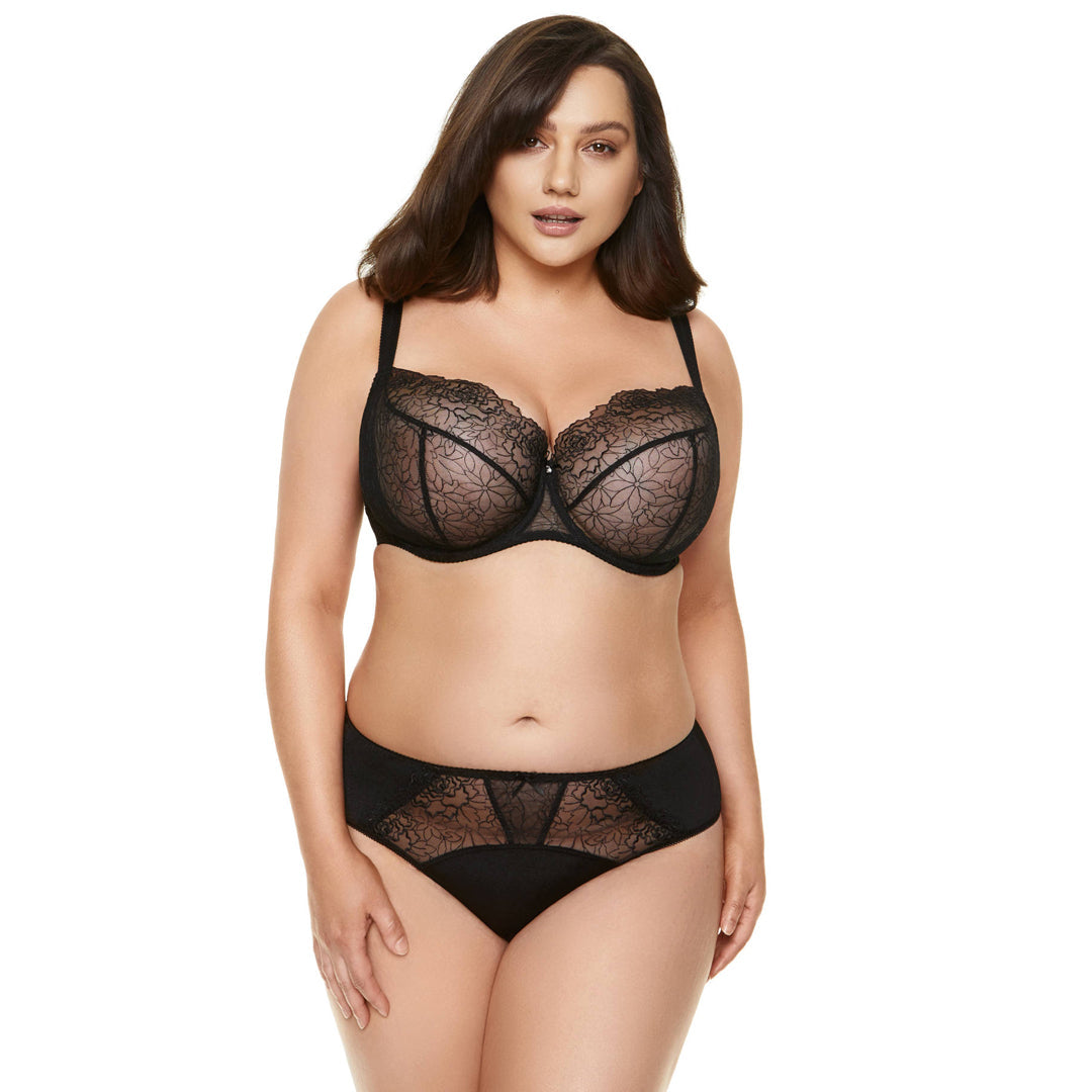 Gorteks Pamela Black Semi Sheer Bikini Panty-4
