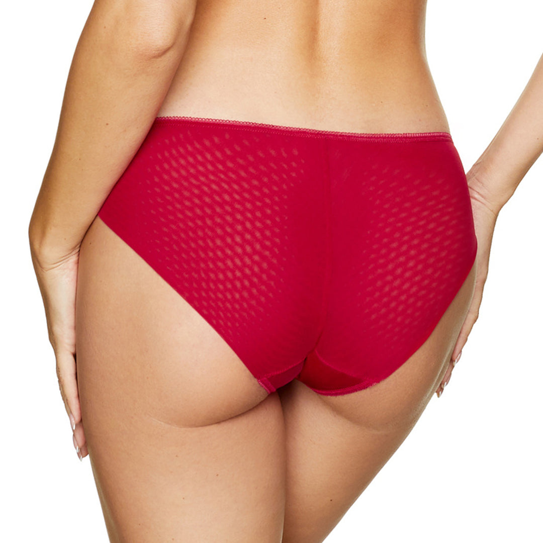 Gorteks Pamela Red Semi Sheer Low Rise Bikini Panty-1