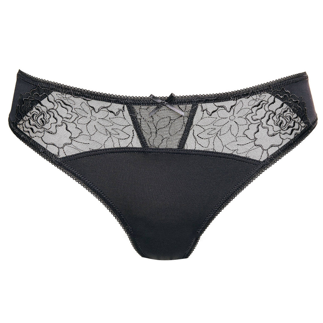 Gorteks Pamela Black Semi Sheer Thong Panty-4