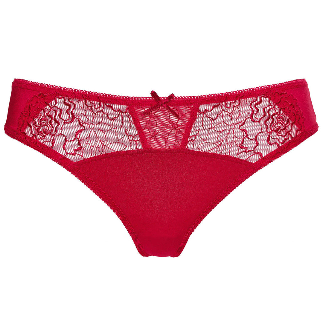 Gorteks Pamela Red Semi Sheer Thong Panty-4