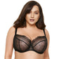 Gorteks Pamela Black Sheer Mesh Balconette Bra