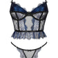 Sheer Lace Longline Bra & Sexy String Beauty Night Saphira-3