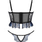 Sheer Lace Longline Bra & Sexy String Beauty Night Saphira-4