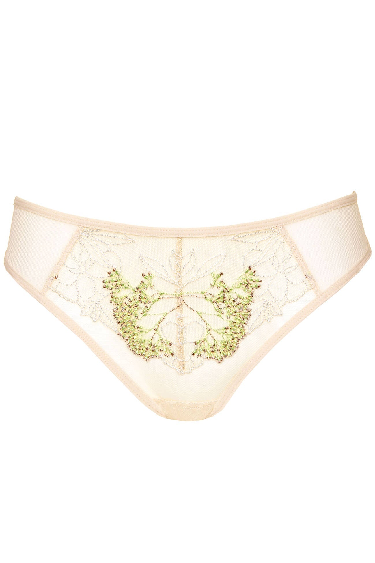 Gorteks Soleil Sheer Mesh Embroidered Brazilian Thong-4