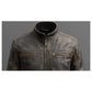 Enzo Leather Brown Jacket - Men Leather Jacket Brown