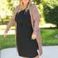 Inherit Co. Essential Toffee long soft cardigan in warm brown with open front and relaxed fit