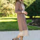 Inherit Co. Essential Toffee Long Soft Cardigan in warm toffee brown, open-front design