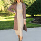Inherit Co. Essential Toffee Long + Soft Cardigan in a warm toffee color