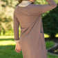 Inherit Co. Essential Toffee long soft cardigan in a relaxed, flowing style