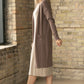 Inherit Co. Essential Toffee Long + Soft Cardigan in warm toffee brown, front view
