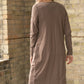 Inherit Co. essential toffee long soft cardigan top in a cozy neutral shade