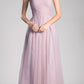 CLEARANCE - Ladivine ET320 Illusion V-Neck and Back Long Dress (Size 14)