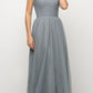 CLEARANCE - Ladivine ET320 Illusion V-Neck and Back Long Dress (Size 14)