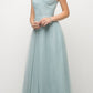 Ladivine ET320 Illusion V-Neck and Back Long Dress