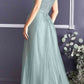CLEARANCE - Ladivine ET320 Illusion V-Neck and Back Long Dress (Size 14)