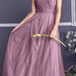 CLEARANCE - Ladivine ET320 Illusion V-Neck and Back Long Dress (Size 14)
