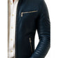 Ethan Blue Leather Jacket - Men Leather Jacket Blue