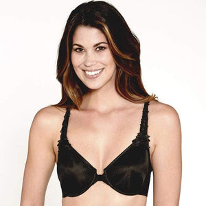 Dominique Meryl Black Everyday Front Closure Minimizer Bra-0