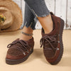 Lace-Up Ankle Boots - Brown