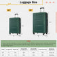 HouseOfZazla expandable 2-piece luggage set with TSA lock and spinner wheels in multiple colors