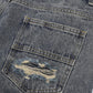 Men's Distressed Camouflage Denim Shorts - Farnelli