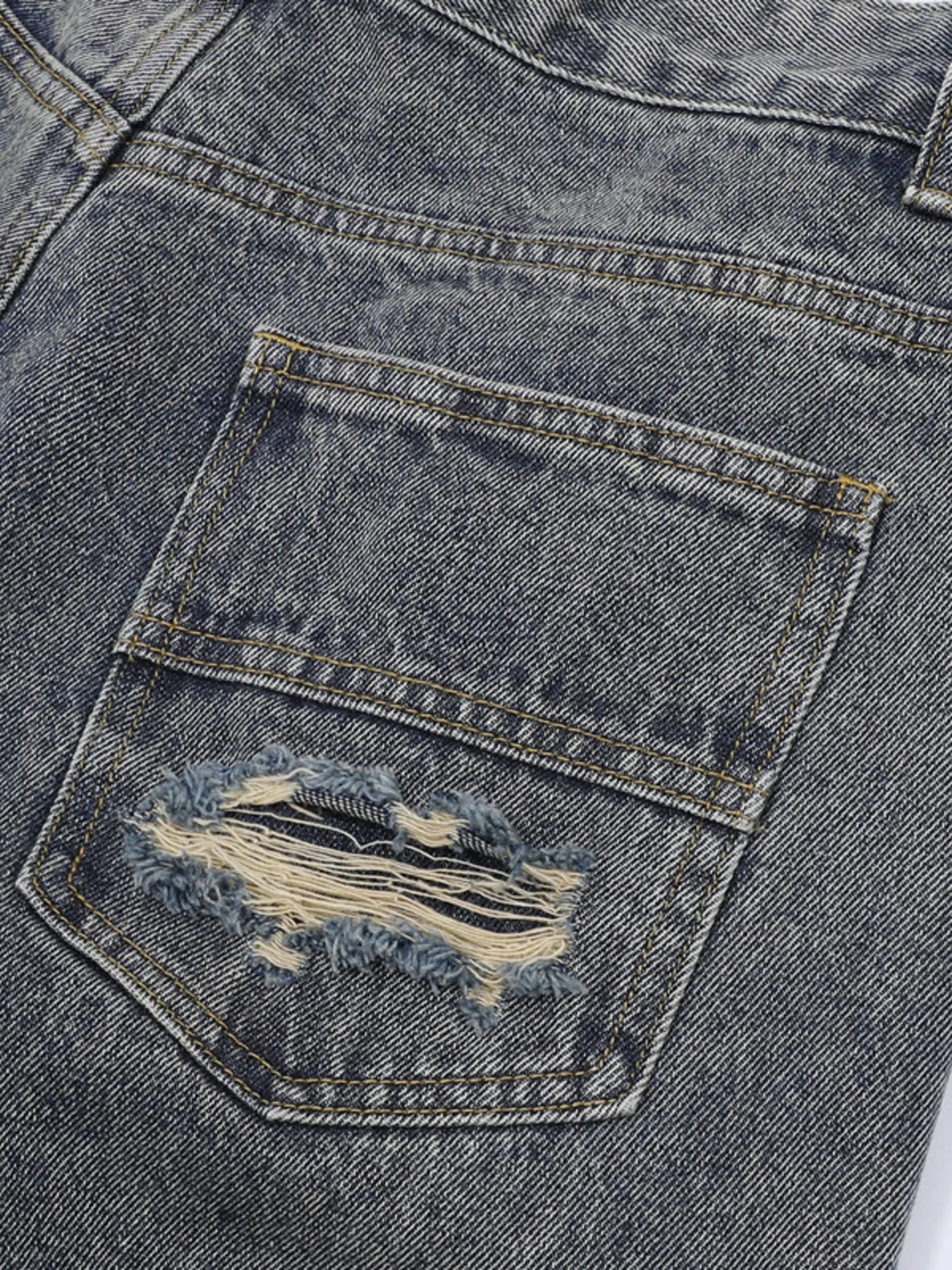Men's Distressed Camouflage Denim Shorts - Farnelli