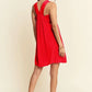 Davi & Dani Washed Satin Cutout Skirt Bandeau Mini Dress - Farnelli