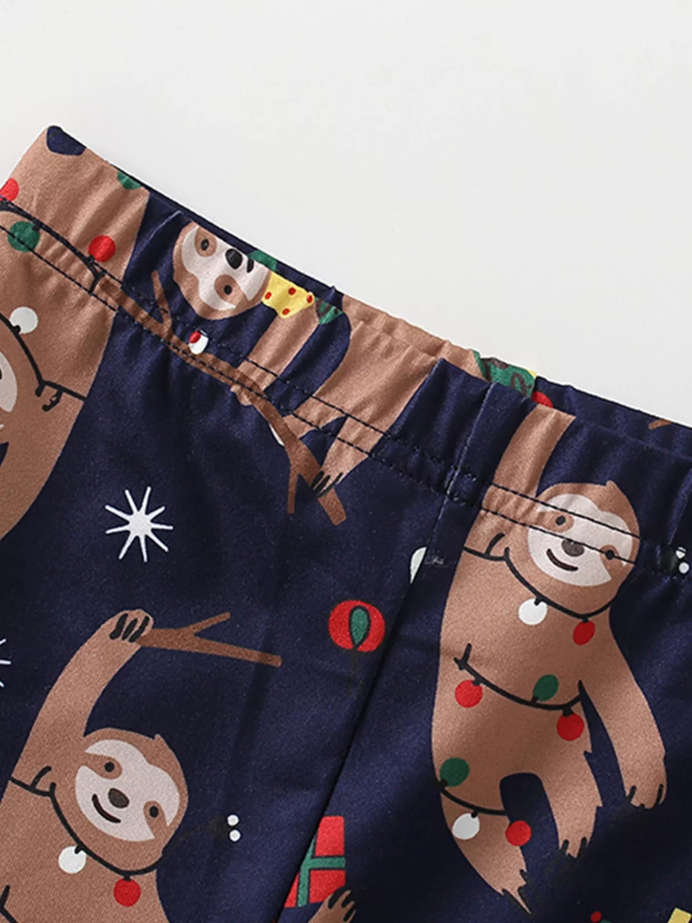 Children's Christmas Sloth Long Sleeve Pajama Set - Farnelli