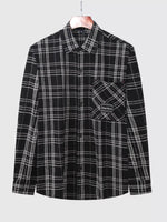 Men's Plus Size Casual Plaid Button Up Shirt - Farnelli