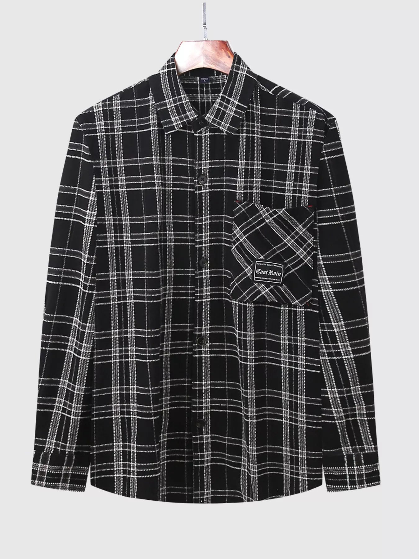 Men's Plus Size Casual Plaid Button Up Shirt - Farnelli