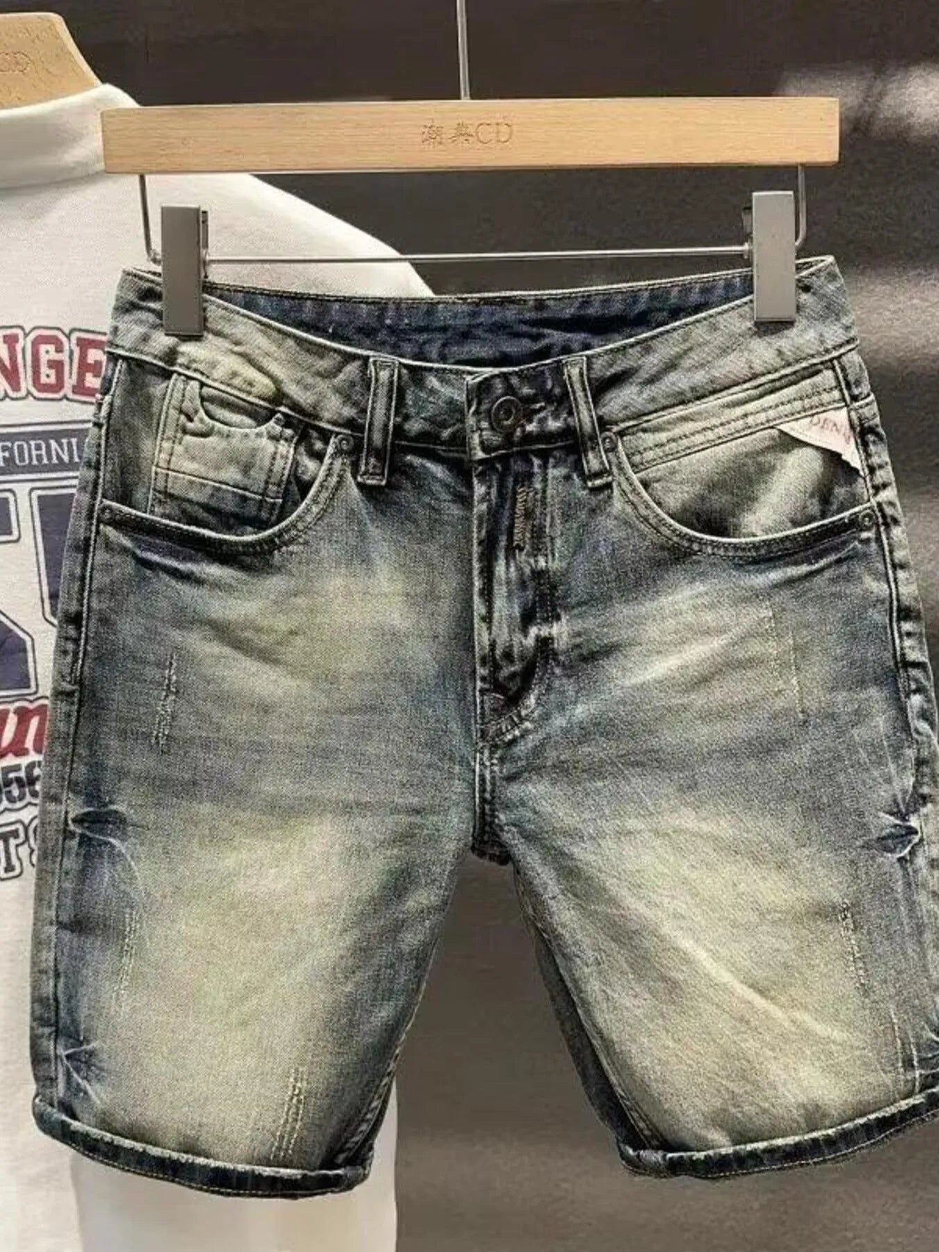 Men's Washed Denim Shorts - Farnelli