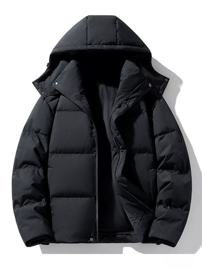Men's Plus Size Hooded Padded Winter Puffer Jacket - Farnelli