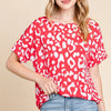 BOMBOM Animal Print Stretchy T-Shirt - AS SHOWN