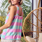 BiBi Multi Color Plaid Brushed Neck Tank - Farnelli