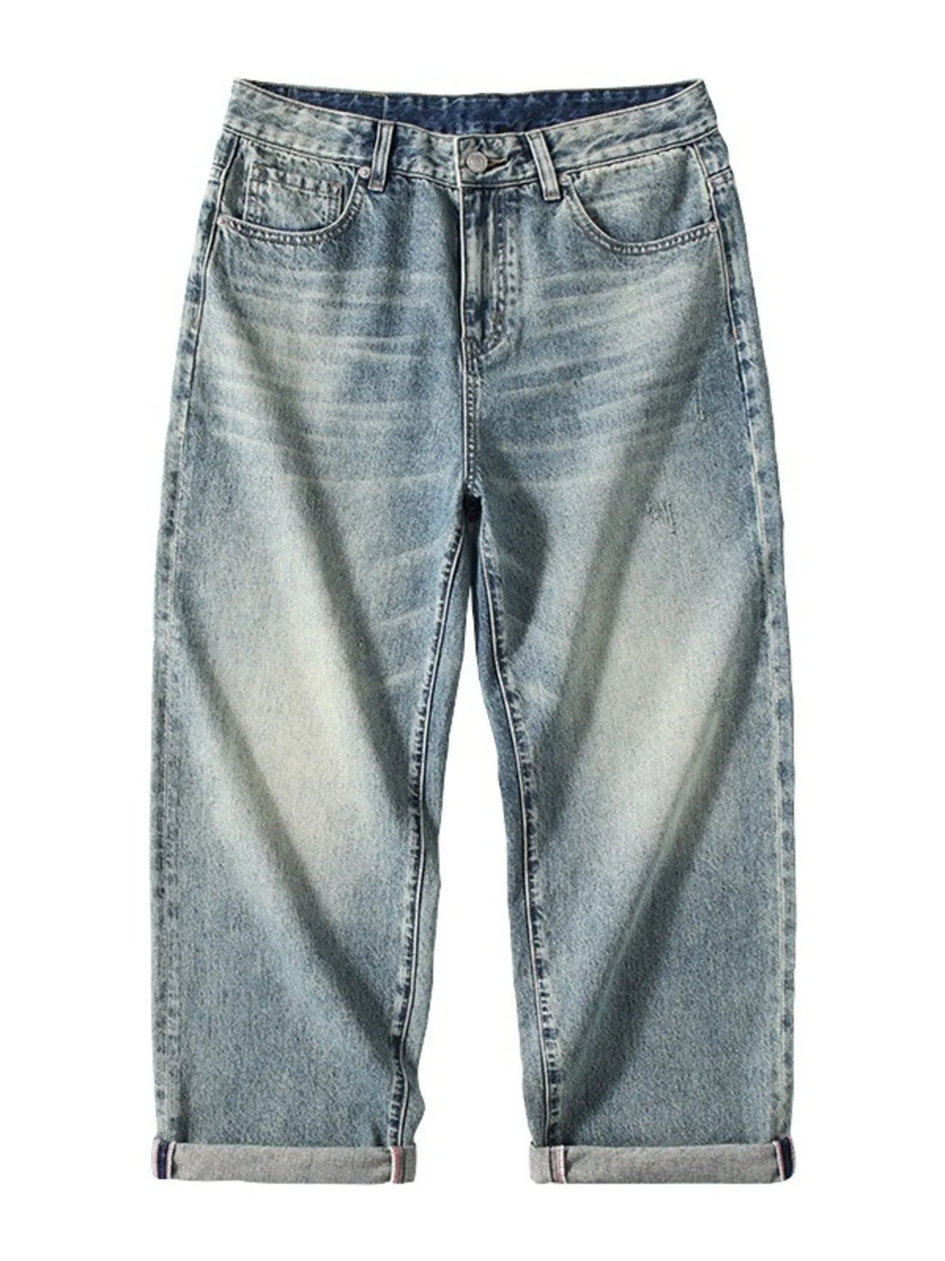 Men's Washed Wide Leg Jeans - Farnelli